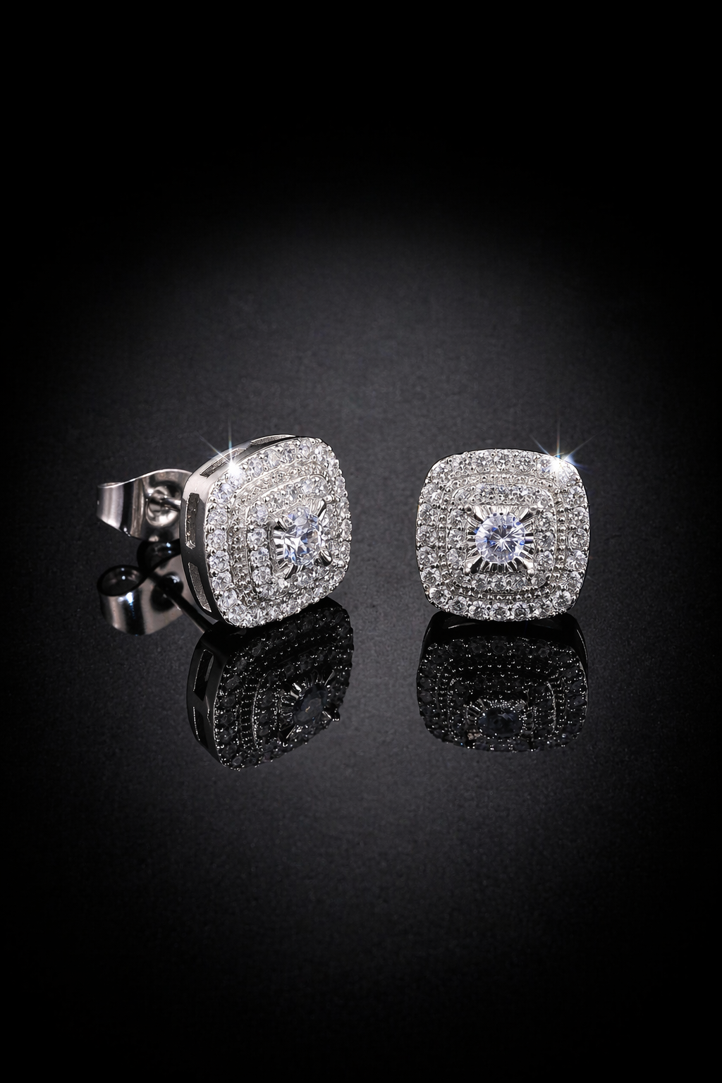 Velusia Halo Stud Earrings