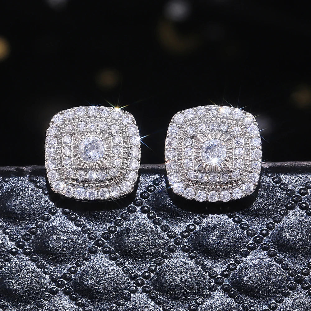 Velusia Halo Stud Earrings